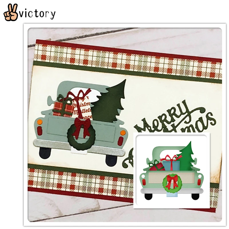 

Christmas Cartoon Car Gift Tree Metal Cutting Dies for Diy Scrapbooking Album Paper Cards Decorative Crafts Embossing Die Cuts