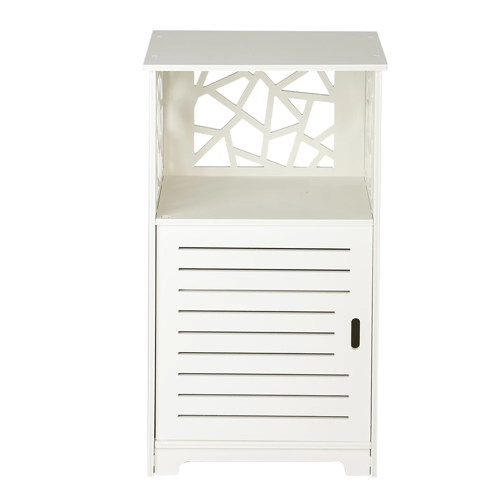 Single Door With Compartment 70cm high Bedside Table Nightstand Bathroom cabinet Waterproof PVC (41 x 30 x 70)cm