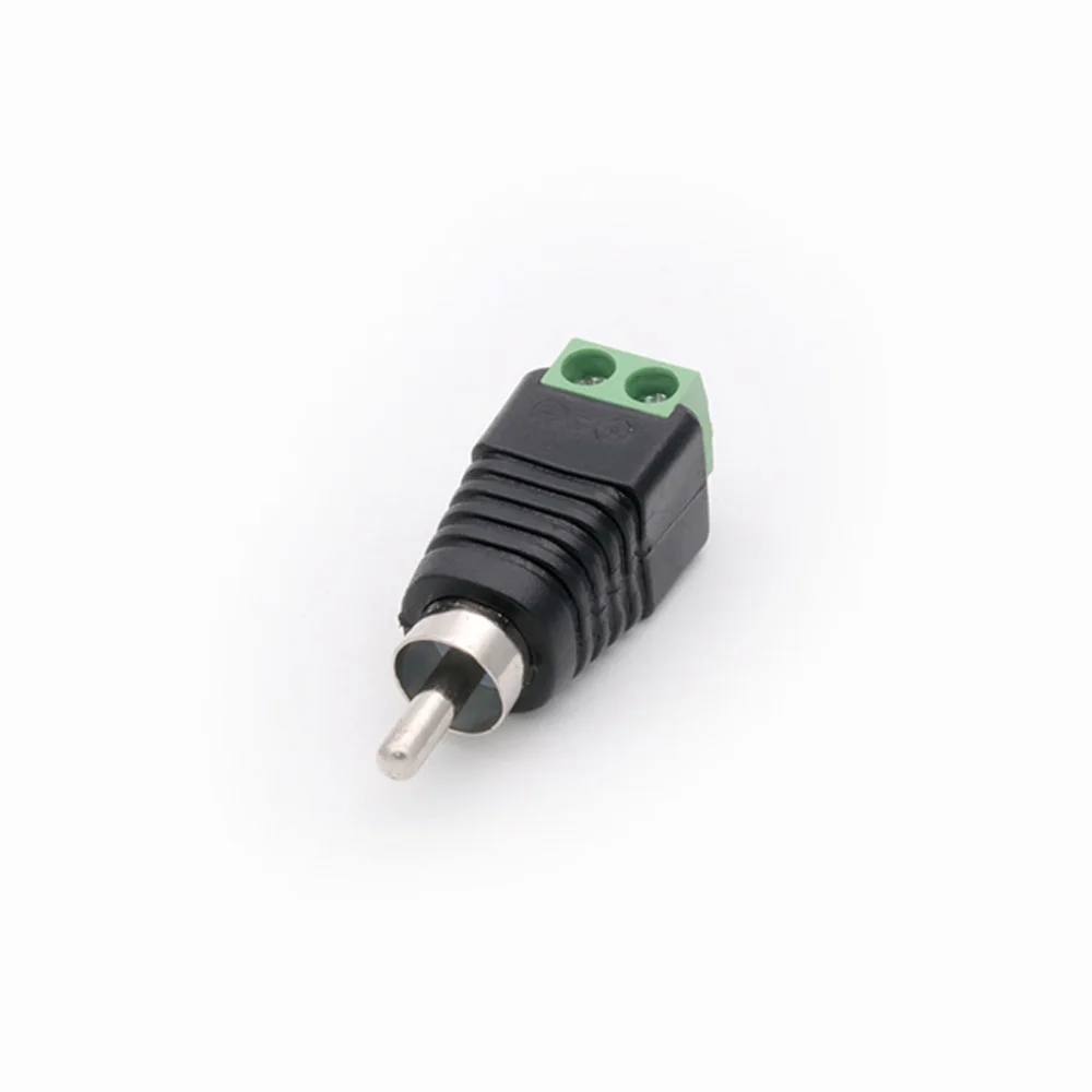 1Pc Cctv Phono Rca Male Plug Naar Av Terminal Connector Video Av Balun Internationale Standaard