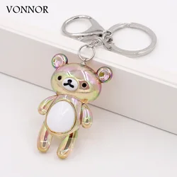 Keychain for Women Bag Pendant Cute Bear Keychain Jewelry Car Key Ring Accessories Keychains Dropshipping