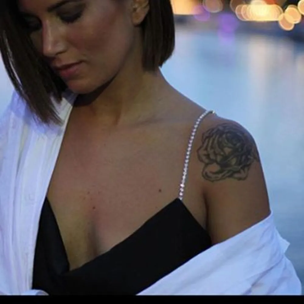 بلينغ 2 قطعة حجر الراين فستان مثير الصدرية الكتف سلسلة مجوهرات للجسم للنساء الفاخرة كريستال أشرطة حمالات الصدر حزام الملابس الداخلية S1148 #2