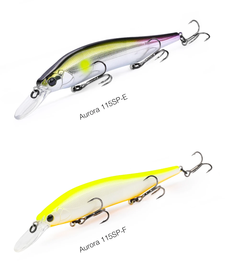 Tsurinoya aurora 115sp suspendierende Elritze Jerkbait Angel köder 115mm 17,2g lange Casting Plug Hecht Bass Spiel Kunststoffe harte Köder – Detail 21