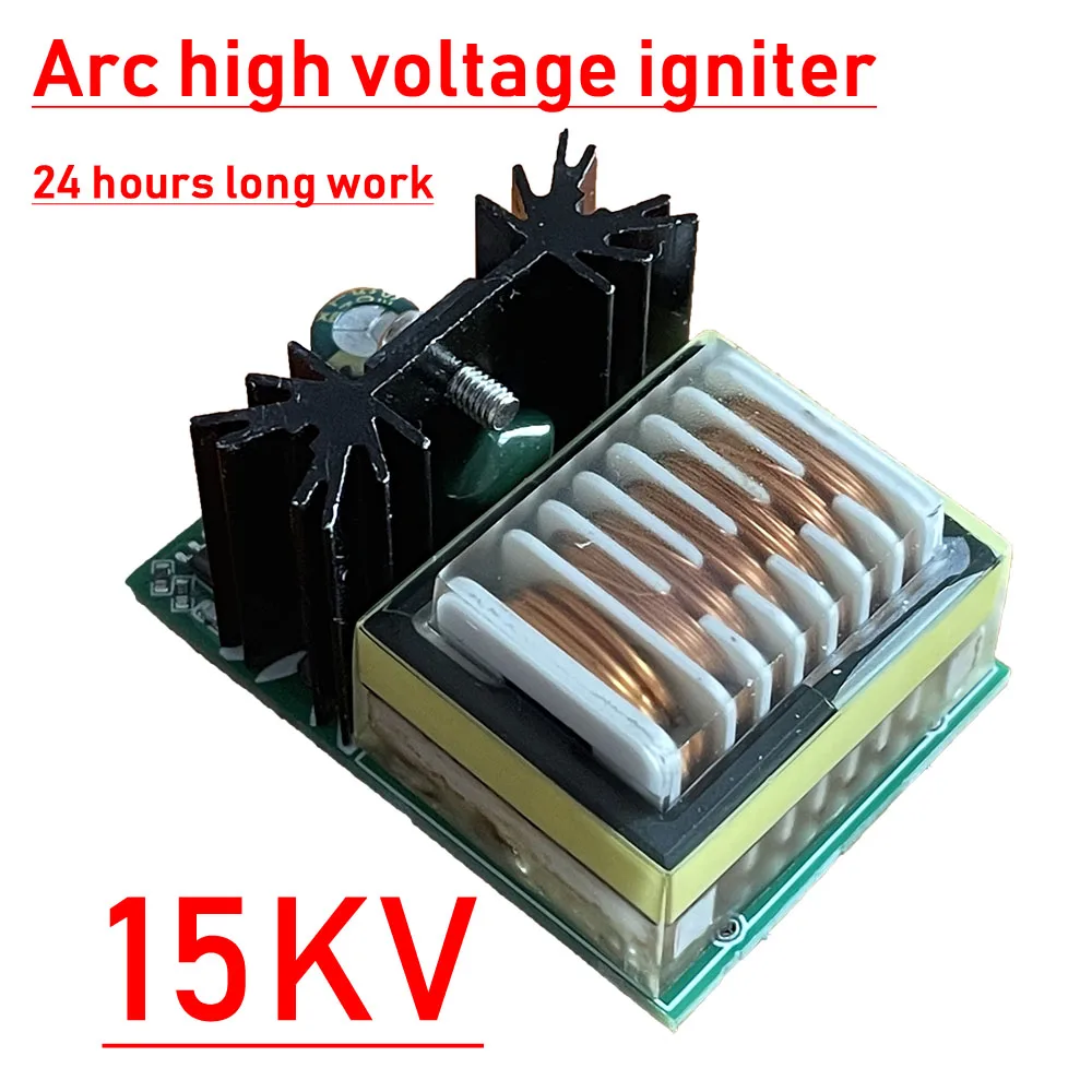 DC 7V-15V do 15KV impulsowy Generator łuku wysokiej częstotliwości zapalnik wysoki moduł napięciowy fioletowy wysokotemperaturowy łuk wzmacniający