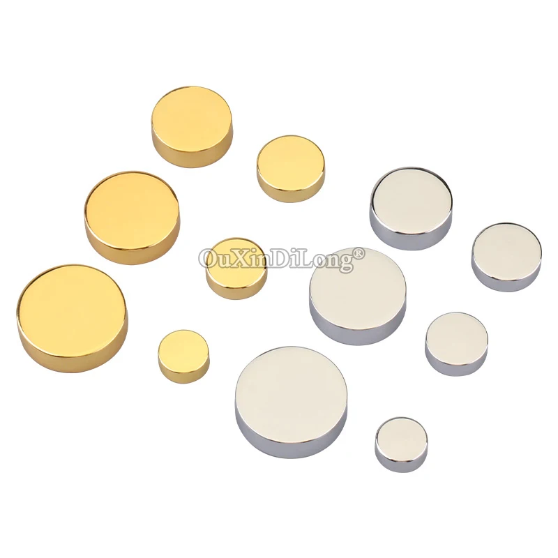 Luxury Gold 200PCS Pure Brass Advertisement Nails Glass Mirror Nails Acrylic Billboard Sign Fixed Screws Decorative Caps