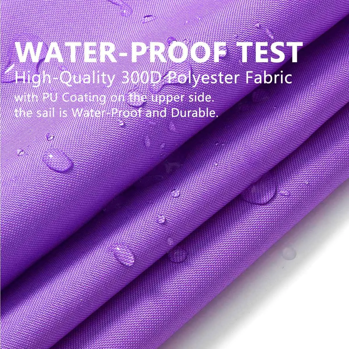 Purple Waterproof Sun Shelter Regular Triangle Sun shade Protection Outdoor Cover Garden Patio Pool Shade Sail Awning Camping