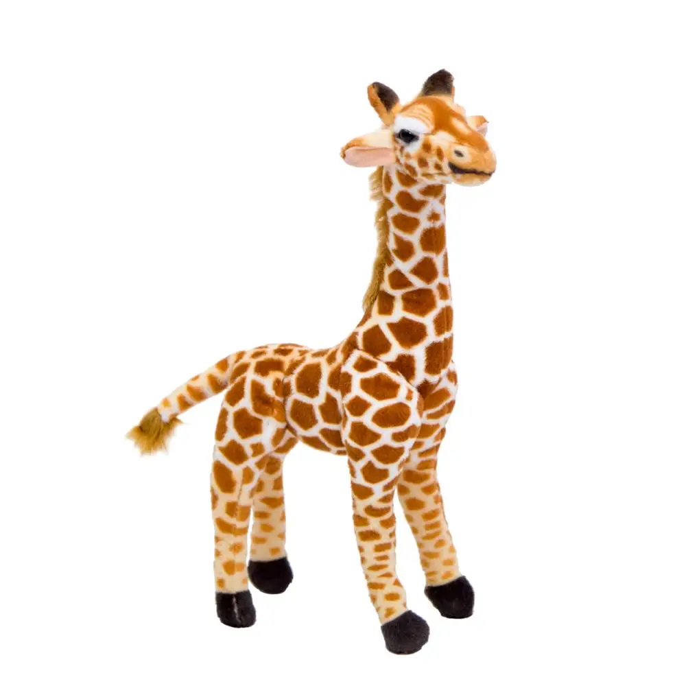 

35-55cm Real Life Cute Giraffe Plush Toys Stuffed Animal Dolls Soft Simulated Deer Toy for Kids Baby Birthday Gift Home Decor