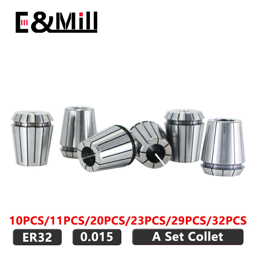 

A SET ER32 1~20mm 0.015 ER Collet Chuck For CNC Milling Tool Holder Engraving Machine Lathe Mill Spring Chuck Collet Tool Holder