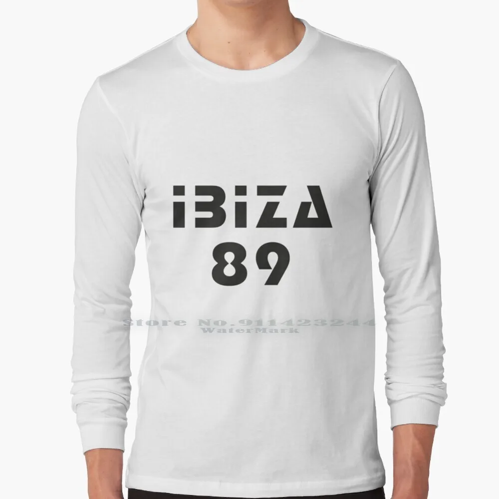 Ibiza 1989 1988 Rave Techno House Balearic 100% Cotton Long Sleeve T Shirt 1989 1988 Rave Techno House Balearic Acid Amnesia