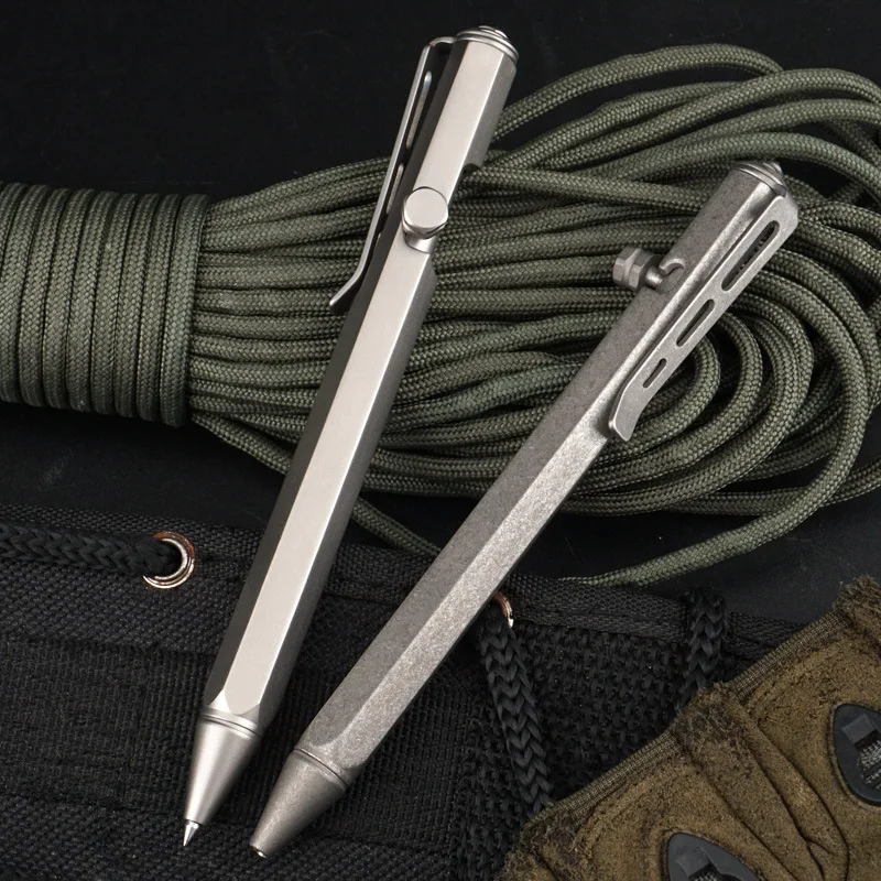 New Titanium Alloy Tactical Self-defense Pen Camping Multi-function Tool Pen Outdoor Survival Equipment