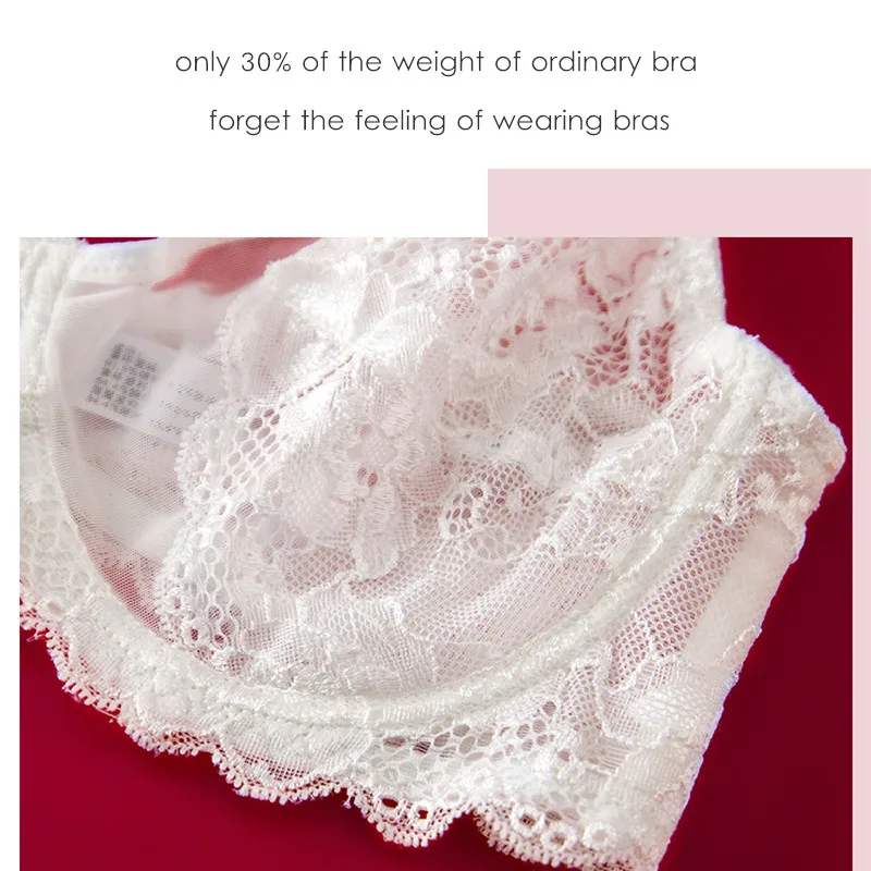 Xianqifen Ultra Thin Bras For Women Minimizer Bralette Crop Top BH Brassiere Girl Sexy Lace Lingerie ABCD 36 38 34 Plus Size