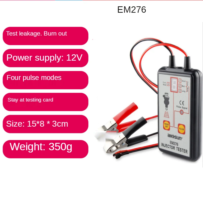4 pluse EM276 Автомобильная Топливная форсунка тестер модели топливной системы сканирующий диагностический инструмент