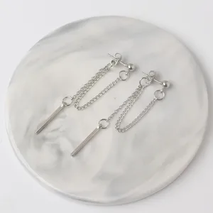 Koreanische Mode Borlas Silberohrringe Metall Farbanhänger schwingen Ohrringe für Mädchen von Frauen in der Ohrdekoration 10 Hauptverkaufsohrring mit Pony - №10