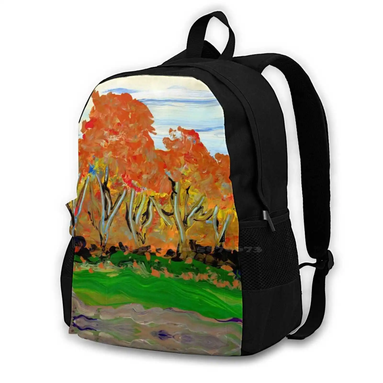 

Seven Orange Trees Hot Sale Schoolbag Backpack Fashion Bags I Can 4 Slagle Handpainted Autism Art By