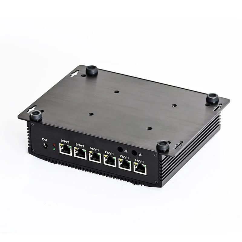 인텔 10 세대 셀러론 5205U 팬리스 미니 PC, 6 * LAN 2.5G, 2 * COM RJ45 RS232, HDMI 방화벽 라우터 Pfsense 소형 컴퓨터