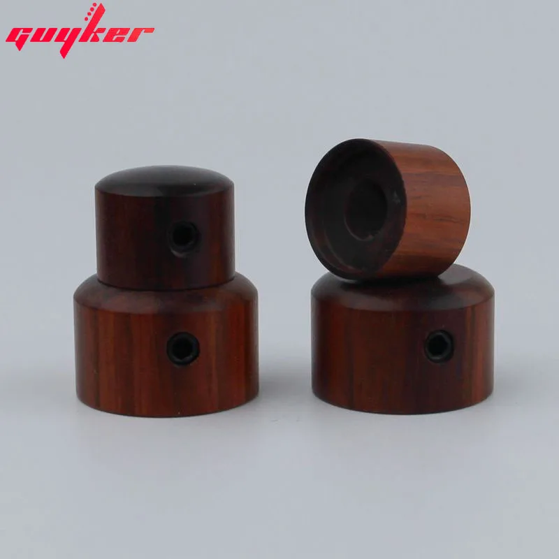 2 Pcs GUYKER Red sandalwood/Ebony Stacked Potentiometer Knob for Guitar Bass Accessories