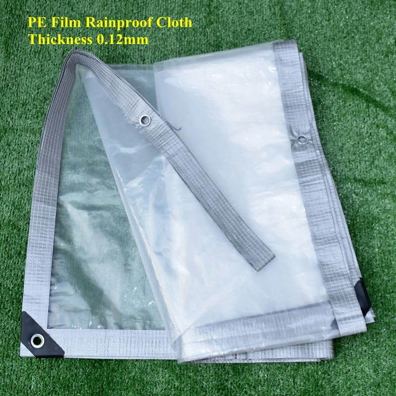 

0.12mm PE Film Plastic Transparent Rainproof Cloth Tarpaulin Windows Waterproof Cloth Succulent Plant Keep Warm Dog House Cover