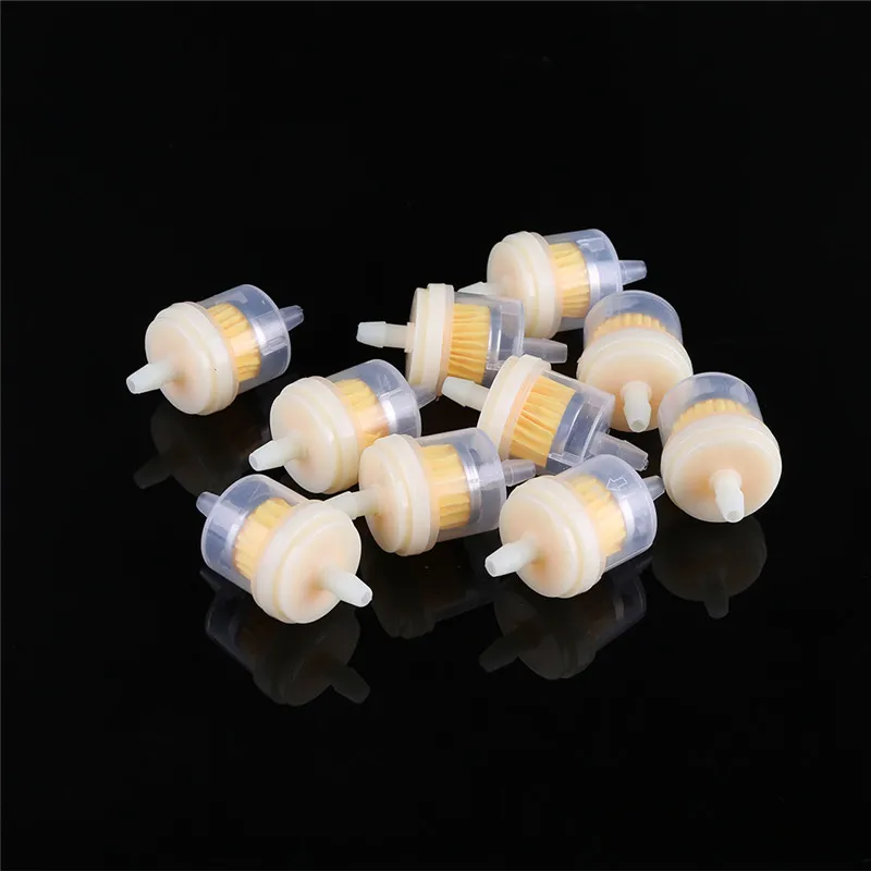 10Pcs/set  4/25'' 4mm Hose for Motorcycle Scooter Gasoline Filter Clear Inline Gas Fuel