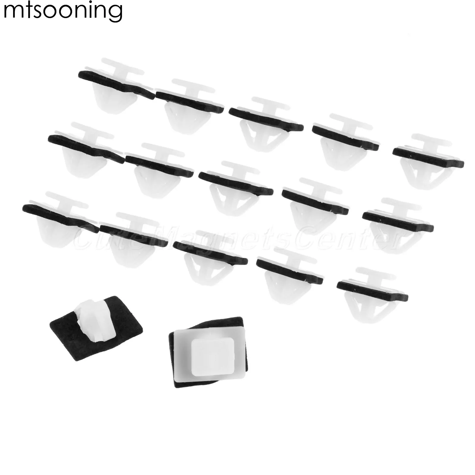 mtsooning 50pcs Car Plastic Fastener Door Guard Plate Wheel Eyebrow Clip For Kia Seahorse Hyundai Elantra Cerato Sportage Tucson