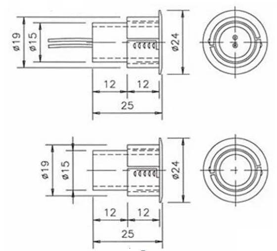 TZT RC-36 Kabelgebundener Türmagnetschalter Alarmsensor Magnet-Alarmdetektor für Eisentore Haussicherheits-Alarmsystem NC für Arduino – Detail 1
