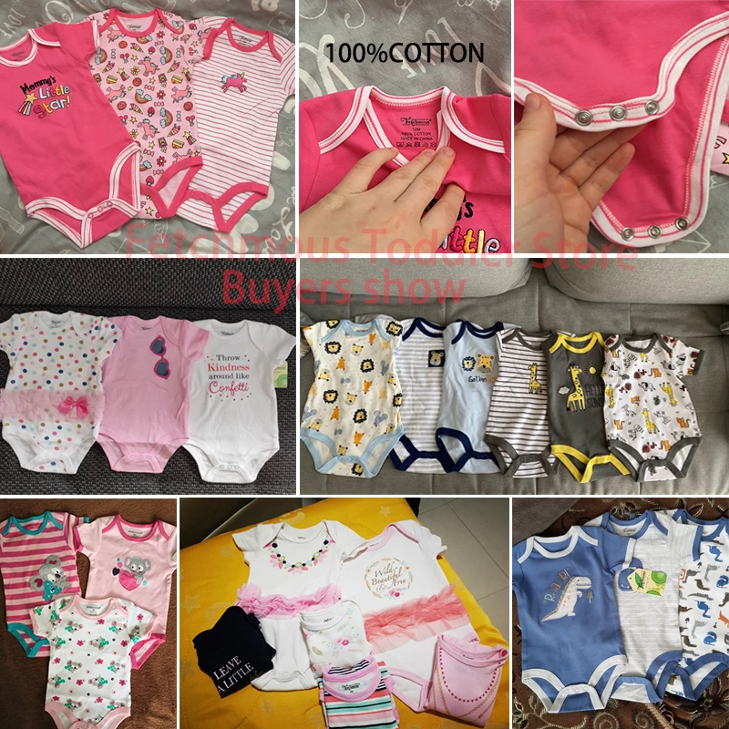 Newborn Clothes Set For Girls 100%Cotton Soft Baby Boys Romper Cartoon Casual Infant Jumpsuit Costume ropa bebe Clothing