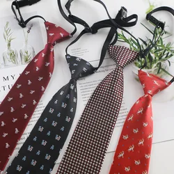 Striped solid Cartoon Animal silk Tie For School Boys Children Kids Baby Wedding Party Elastic Accessories New Fashion Necktie