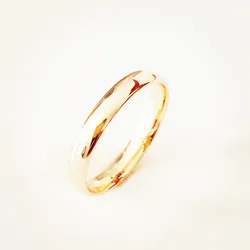 Ring for Couple  Rose 585 Gold Color Women Men Jewellery Engagement Ring 4MM Width Slim Wedding Rings