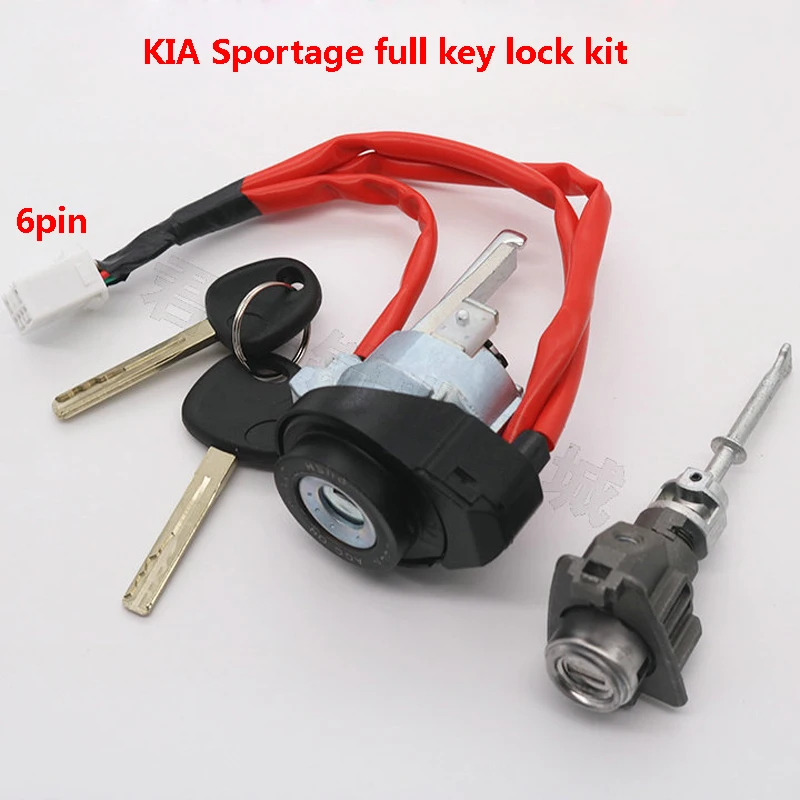 Original Car Lock Full Set Full Lock Key Left Driver Door Lock Cylinder Ignition Lock Cylinder Ignition Key for KIA Sportage