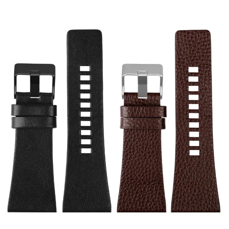 Genuine Leather watchband For Diesel DZ7396DZ1206 DZ1399 DZ1405 Watch band Litchi grain 22 24 26 27 28 30 32 34mm strap bracelet