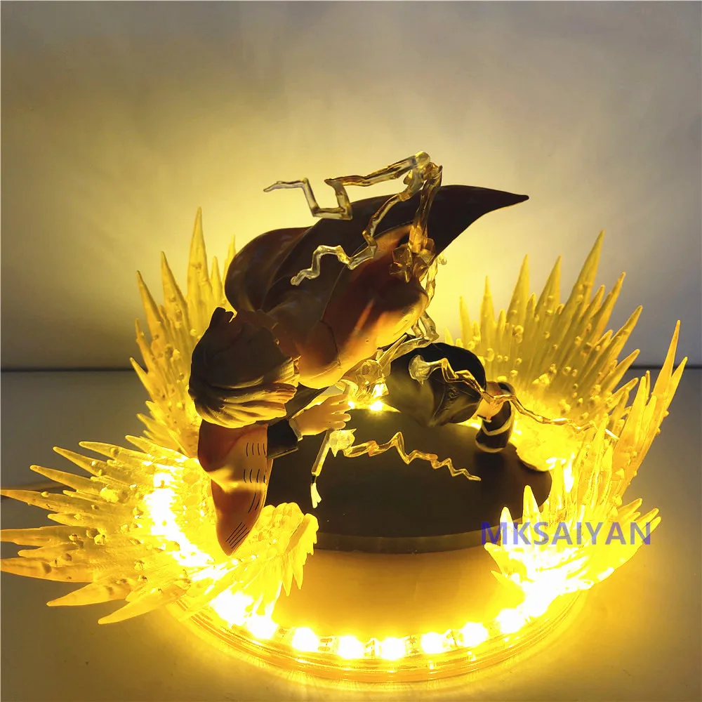 Anime Figure Action Demon Slayer Zenitsu DIY LED Set Ichiban Kimetsu no Yaiba Figures Lamp PVC Toys Flash Effect Collection Doll