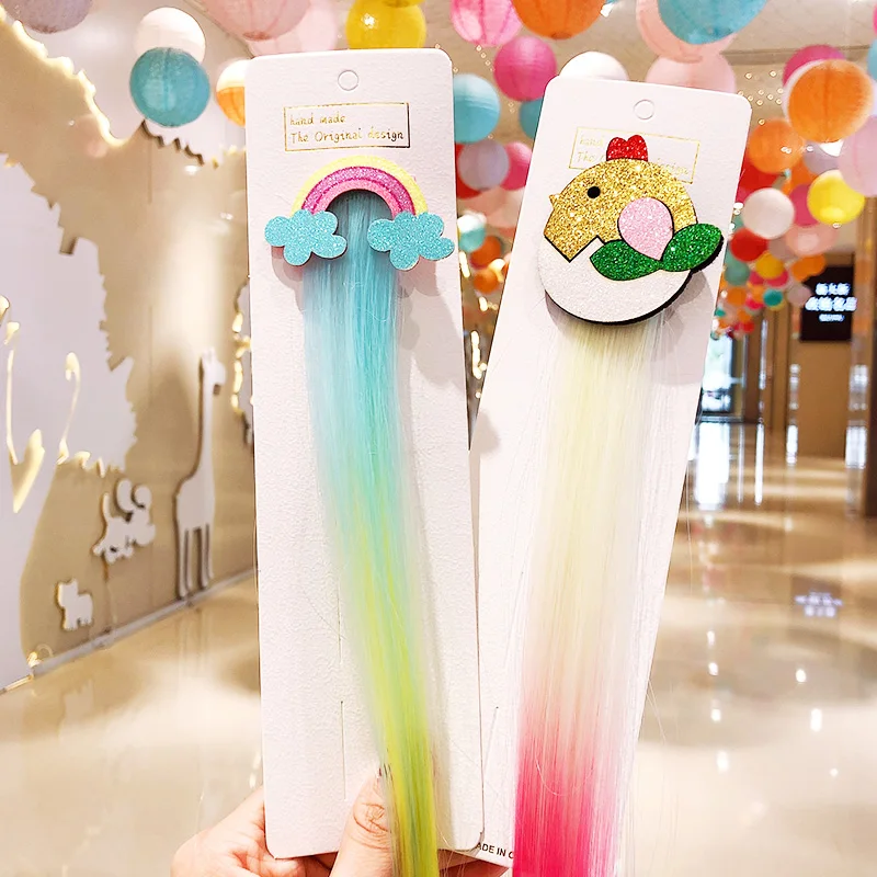 New Girls Cute Cartoon Unicorn Colorful Braid Headbands Hair Clips Sweet Hair Ornament Hairpins Kids Fashion Hair Accessories