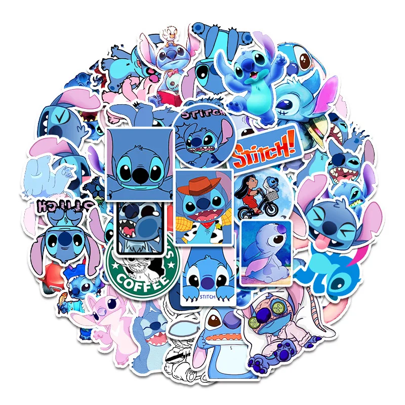 10/30/50pcs/Pack Cute Cartoon Lilo Stitch Graffiti Stickers DIY Motorcycle Travel Luggage Phone Guitar Kids Sticker Decal Toys