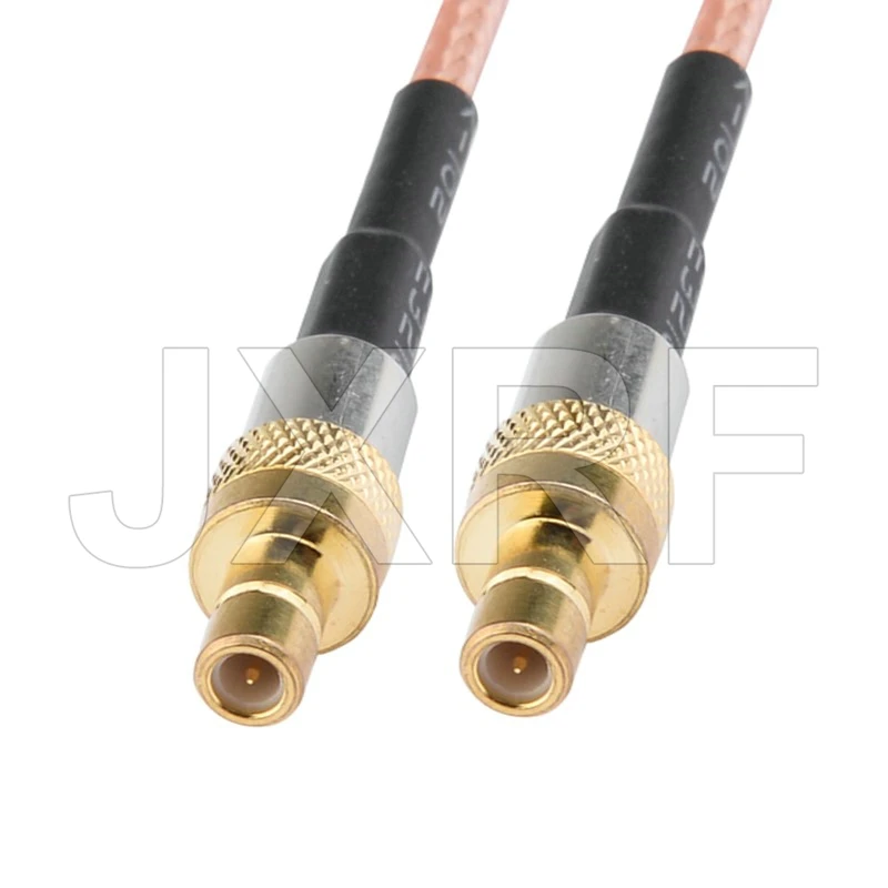 JXRF-conector SMB macho y hembra a SMB macho y hembra, Cable de 10CM-5M, puente de cola de cerdo de ángulo recto, RG316