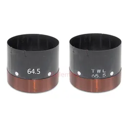 64/64.5/65.5mm Voice Coil Of Speaker Woofer For Home Theater HiFi System Car Bass Repair With Round Copper Wire Black Aluminium
