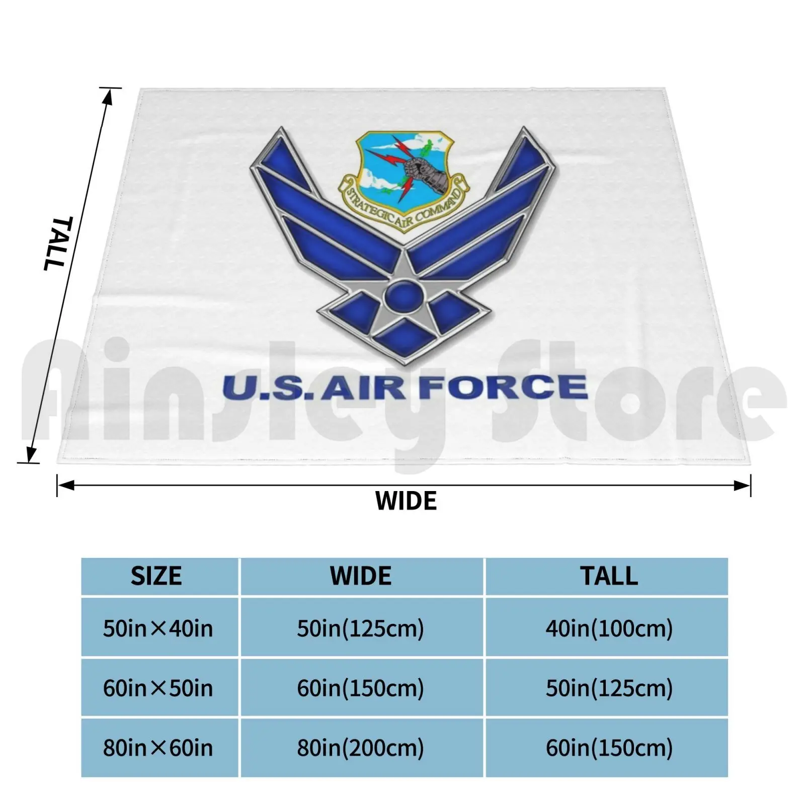 Strategic Air Command ( Sac ) Crest Blanket For Sofa Bed Travel Usaf Us Air Force Air Force Sac Strategic Air