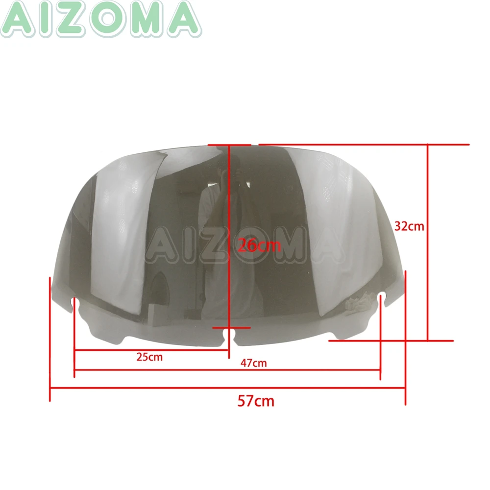 Smoke Batwing Fairing Windscreen 10\'\' Slotted Windshield For Harley Touring Street Electra Glide  CVO Tri Glide Ultra Classic