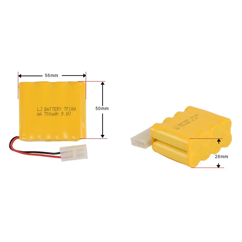 9.6V 700mAh ni-cd baterii 9.6v AA akumulator dla Rc samochodzik dla dziecka łodzie zbiorniki ciężarówki roboty pistolety części zamienne darmowa wysyłka