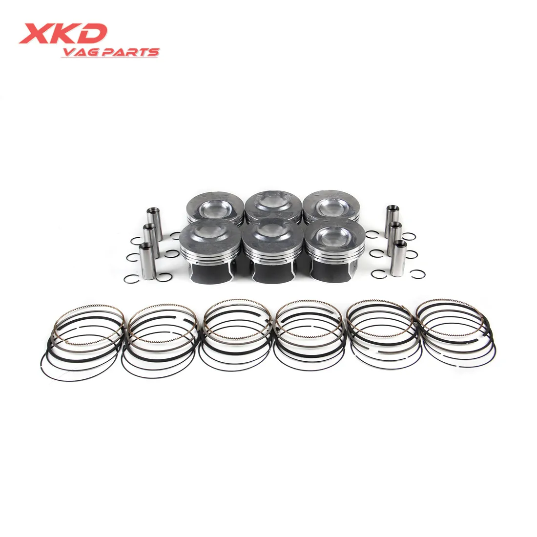 VR6 3.6L Engine Pistons & Piston Rings Kit Fit For V-W Touareg CC Passat A-UDI Q7 03H107065N 03H198151B