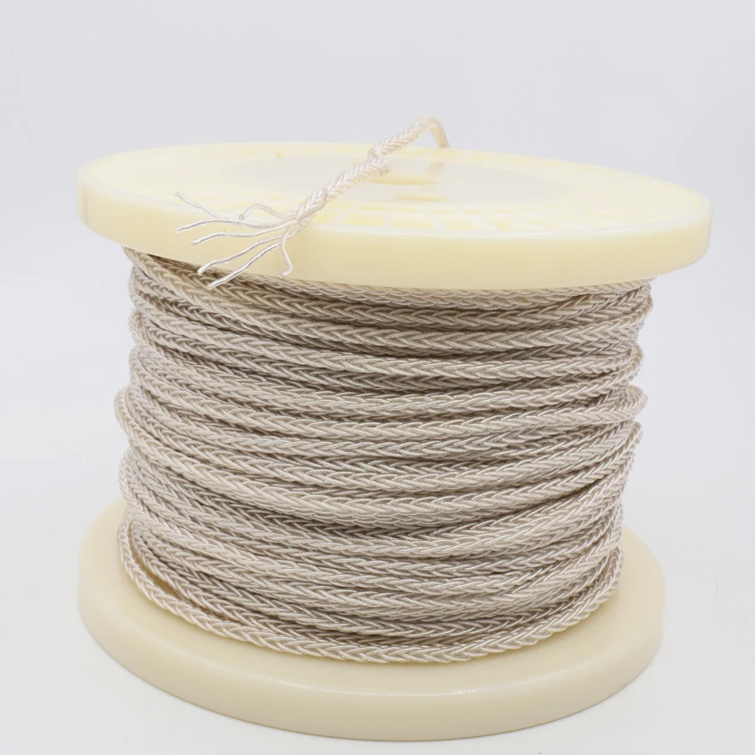 Linha híbrida maioria do sinal audio, 7N OCC, 8 núcleos, auscultadores, 1m