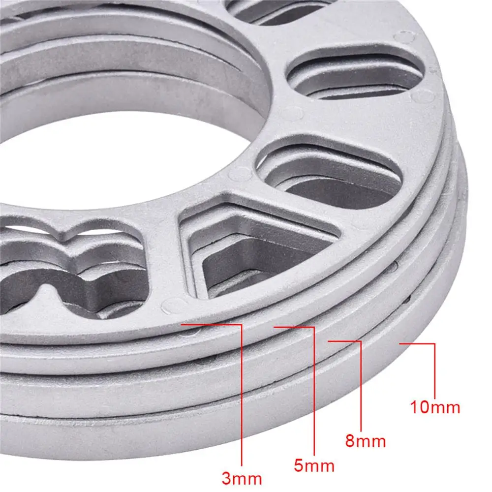 Universal Aluminum alloy Auto Car Wheel Tire Spacers Adaptor Shims Plate 3-10mm FIT 4x100 4x114.3 5x100 5x108 5x114.3 5x120