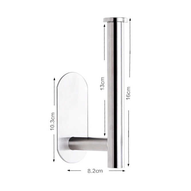 Stainless steel Kitchen toilet roll paper towel rack holder no Punch Cabinet Napkins Hanger Cling Film Storage Wardrobe Door