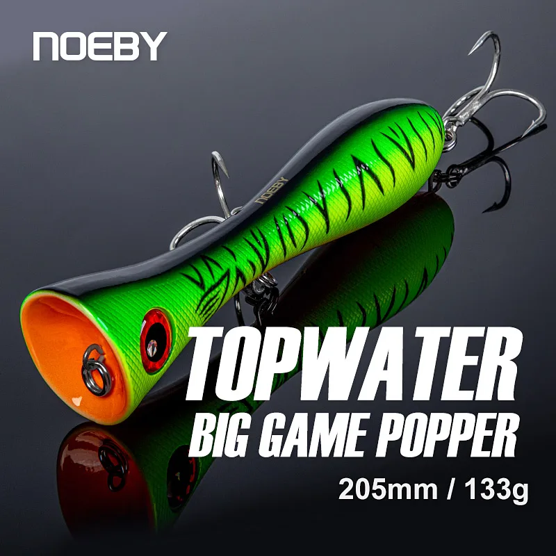 Noeby Big Game Popper 205mm 133g przynęta wędkarska Topwater Wobbler sztuczna twarda przynęta na tuńczyka GT słonowodne przynęty wędkarskie