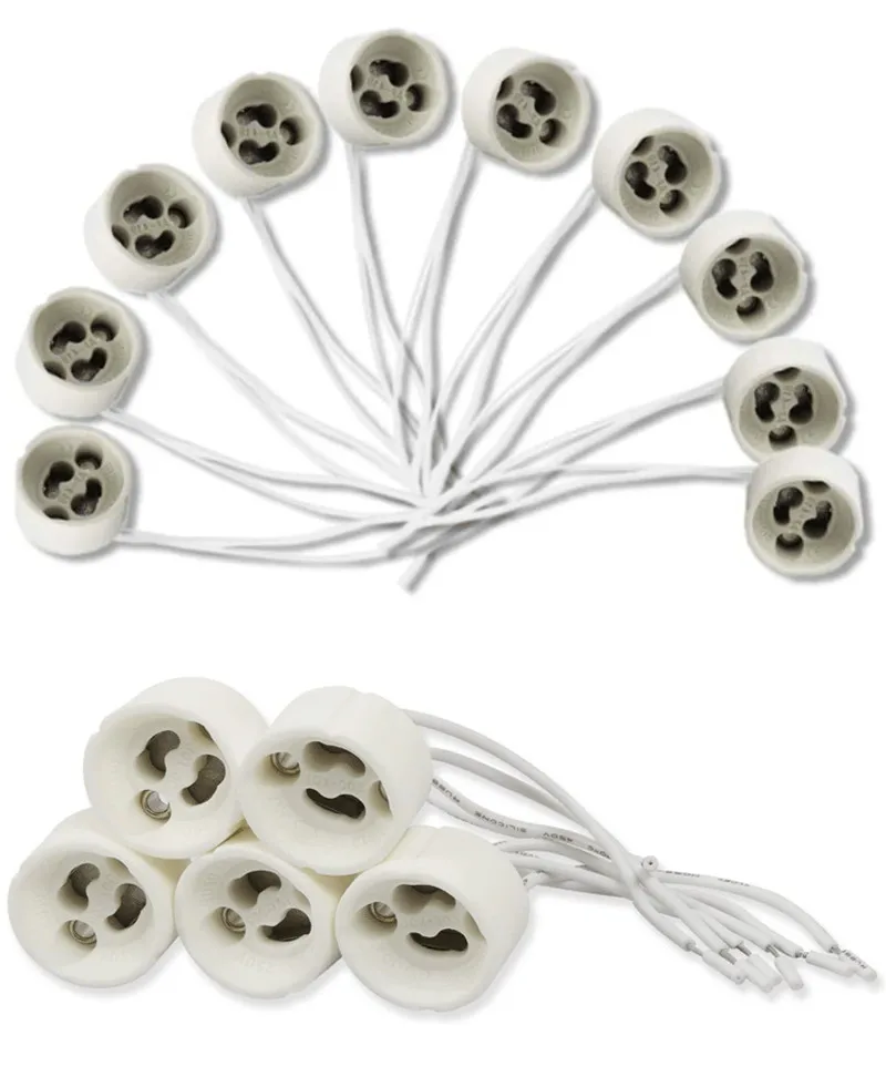LED Strip Connector GU10 Socket for Halogen Ceramic Bulb Base Line Connector Lamp Base Down Light Track Light Indoor Lighting