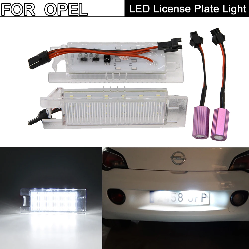 LED License Number Plate Lamp For Opel Adam Corsa Astra Insignia Vectra Zafira Tigra Meriva Cascada Ampera For Chevrolet Malibu