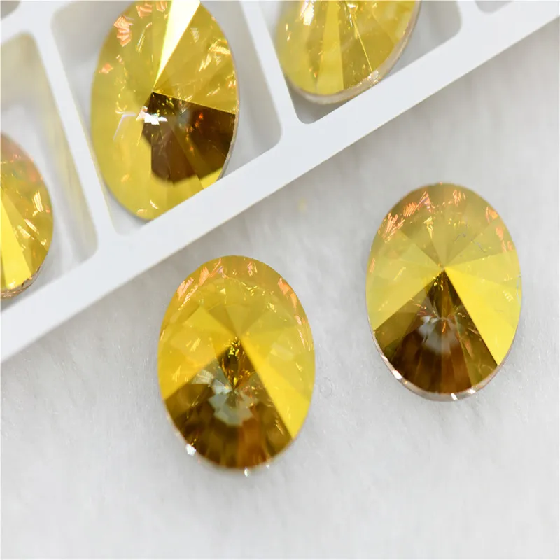 k9 glass Sunshine strass stone beads for jewels making Rhinestones for DIY Apparel Clothing Decoration teadrop Rivoli
