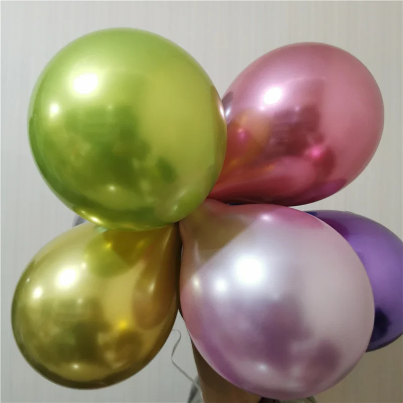 10/30PCS 5 Inch Thick Metal Latex Balloons Wedding Birthday Party Decoration Supplies Anniversary