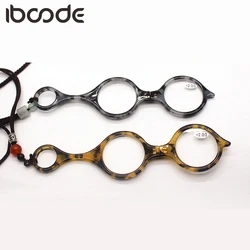 iboode Foldable Hanging Neck Reading Glasses Women Men Round Pendant Necklace Presbyopic Hyperopia Eyeglasses +1.0 To +3.5 2021