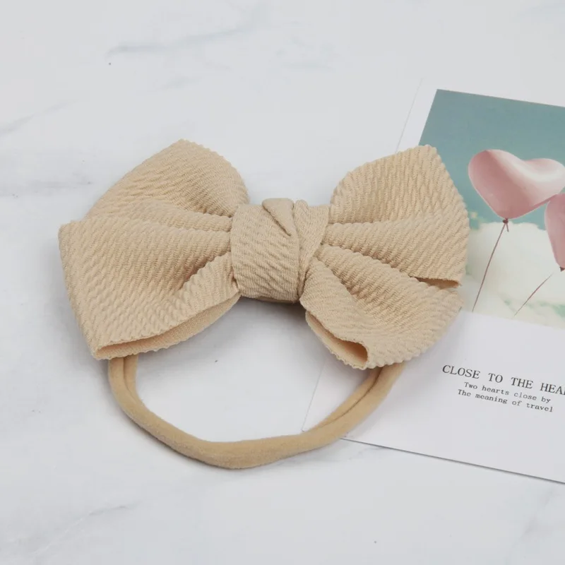 baby Headband Handmade Solid Knot Flower corn kernels Hair bows Kids Elastic Nylon Soft Hair Bands baby girls Hair Accessories