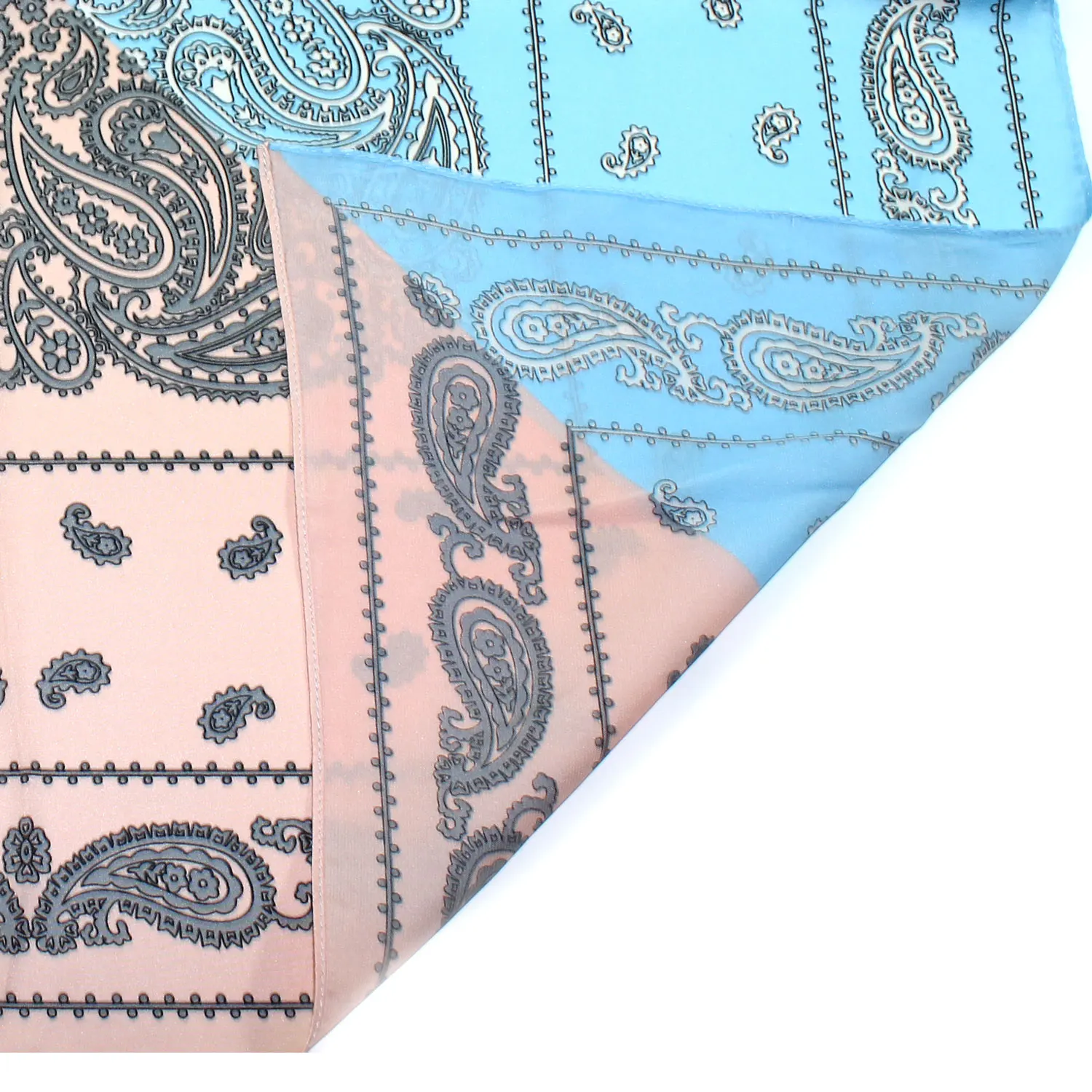 Paisley Bandana Square Silk Scarf Satin Winter Scarves For Women Men Print Pastel Luxury Patchwork Ladies Decorative 70cm x 70cm