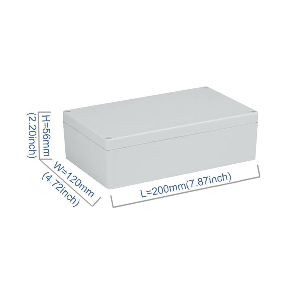 Carcasa electrónica de plástico ABS, carcasa impermeable de alta calidad, 200x120x56mm