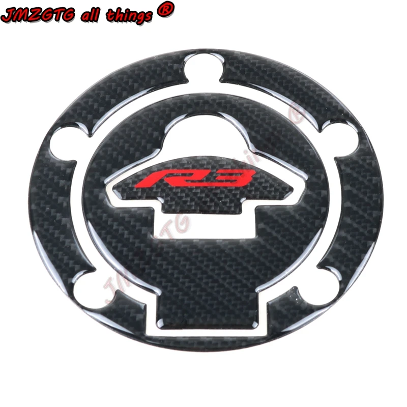 For YAMAHA R3 R25 2014-2020 Motorcycle Fuel Cap Cover Decal Sticker 3D Carbon Look